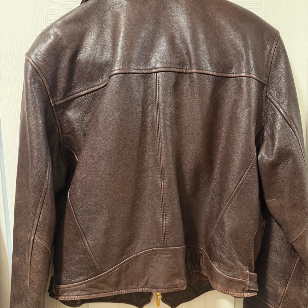 Women’s Leather Bomber Jacket - Picture 2 of 5